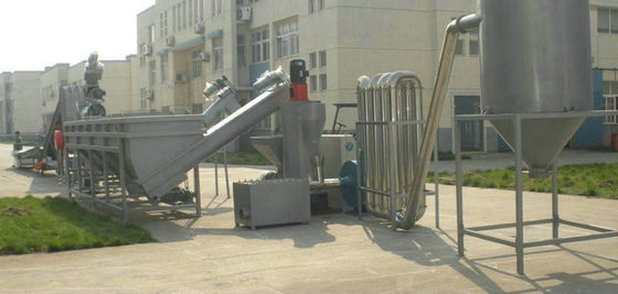 سعر جيد آلة إعادة تدوير البلاستيك الحبيبي ، غسالة زجاجة 50HZ PET الانترنت